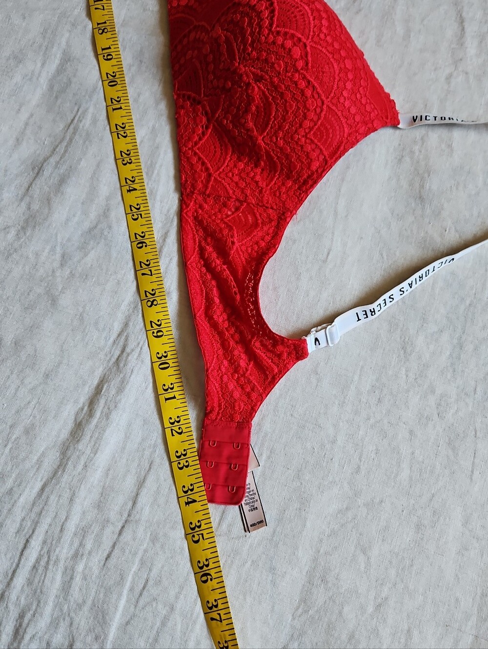 Victoria's Secret Red Lace Lined N-Wire Padded Bra Size 40D - Picture 5 of 12